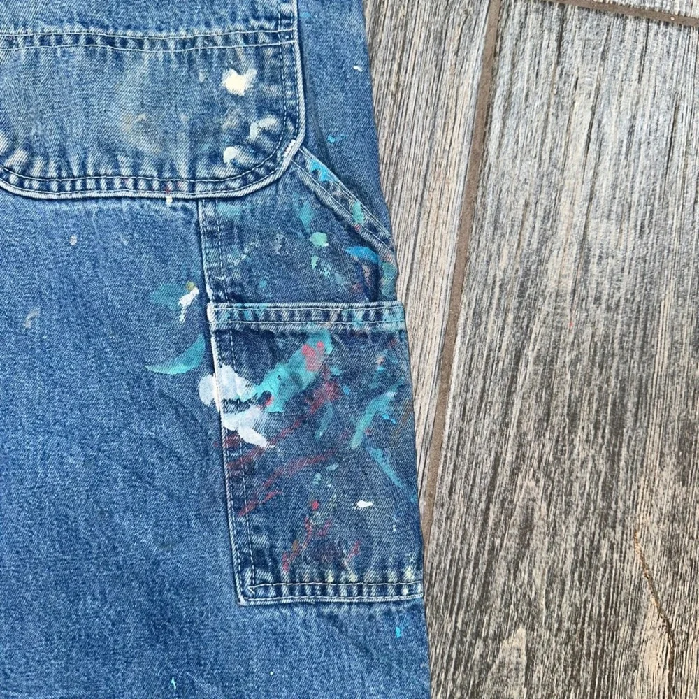 Carhartt VTG Painter Pants Denim Blue Workwear Jeans Distressed Grunge‎ Artcore